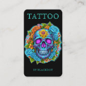 Professioneel Tattoo Tattoo Studio Bloemenskelet Visitekaartje (Voorkant)