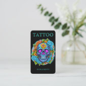 Professioneel Tattoo Tattoo Studio Bloemenskelet Visitekaartje (Staand voorkant)