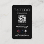 Professioneel Tattoo Tattoo Studio Bloemenskelet Visitekaartje (Achterkant)