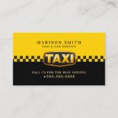 Professioneel Taxi Dienst Visitekaartje (Voorkant)