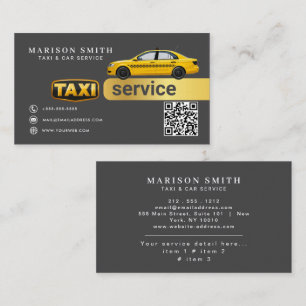 Professioneel Taxi Service Visitekaartje