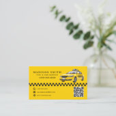 Professioneel Taxi Service Visitekaartje (Staand voorkant)