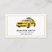 Professioneel Taxi Service Visitekaartje (Voorkant)