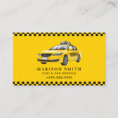 Professioneel Taxi Service Visitekaartje (Voorkant)
