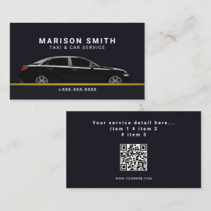 Professioneel Taxi Service Visitekaartje