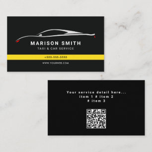 Professioneel Taxi Service Visitekaartje