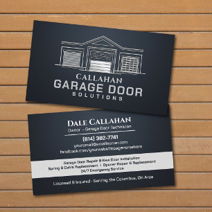 Professioneel technicus voor garagedeurservice visitekaartje