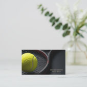 Professioneel Tennis Coach Instructeur Racket & Ba Visitekaartje (Staand voorkant)