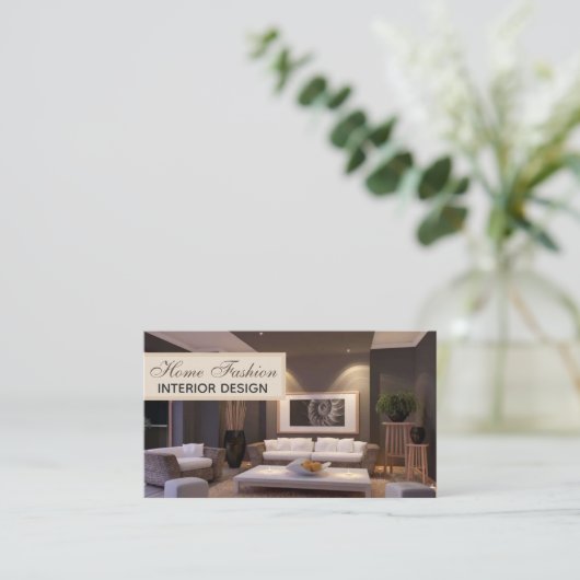 Professioneel thuisontwerp visitekaartje (Staand voorkant)