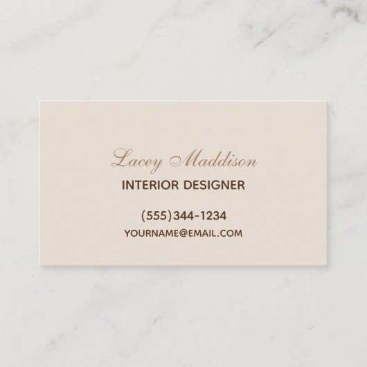 Professioneel thuisontwerp visitekaartje (Achterkant)