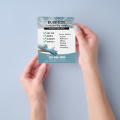 Professioneel thuisreinigingscentrum — blauw flyer (Hand)