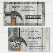Professioneel Timmerman Constructie QR Code Visitekaartje
