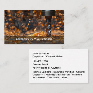 Professioneel timmerman en aannemer visitekaartje