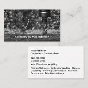 Professioneel timmerman en aannemer visitekaartje
