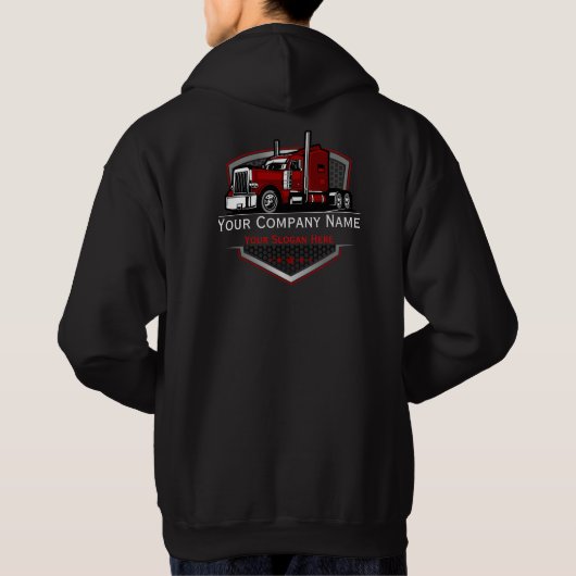 professioneel transportbedrijf hoodie (Achterkant)