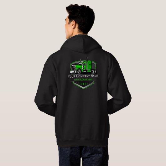 professioneel transportbedrijf hoodie (Achterkant volledig)