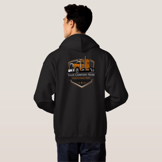 professioneel transportbedrijf hoodie (Achterkant volledig)