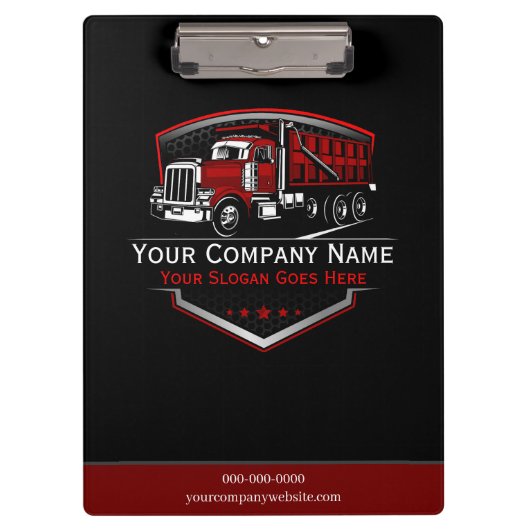 professioneel transportbedrijf klembord (Voorkant)