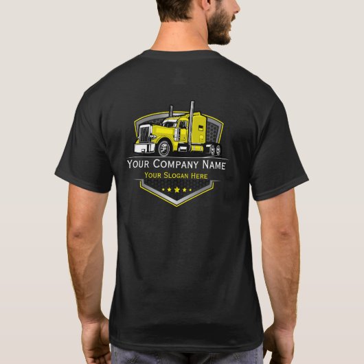 professioneel transportbedrijf t-shirt (Achterkant)