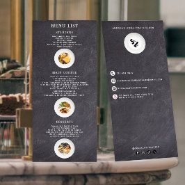 Professioneel trendy krijtbordmenu voor eten & fot reclamekaart