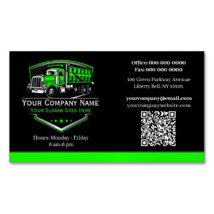 Professioneel Trucking Transportbedrijf QR Code Magnetisch Visitekaartje