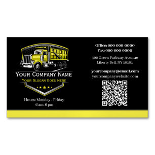 Professioneel Trucking Transportbedrijf QR Code Magnetisch Visitekaartje