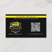 Professioneel Trucking Transportbedrijf QR Code Visitekaartje (Achterkant)