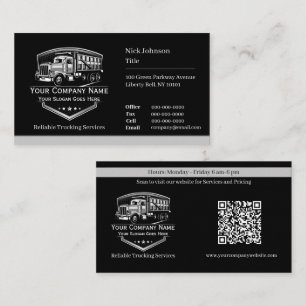 Professioneel Truckvervoer Haalbedrijf QR Code Visitekaartje