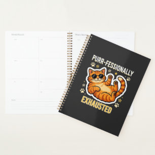 Professioneel Uitgeput Grappig Lui Kat T-Shirt Planner