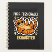 Professioneel Uitgeput Grappig Lui Kat T-Shirt Planner (Voorkant)