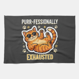 Professioneel Uitgeput Grappig Lui Kat T-Shirt Theedoek