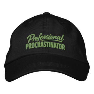 Professioneel Uitstelgedrag Grappige Humor Geborduurde Pet