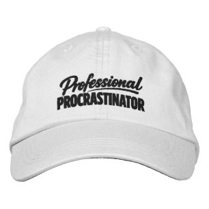 Professioneel Uitsteller Funny Humor Geborduurde Pet