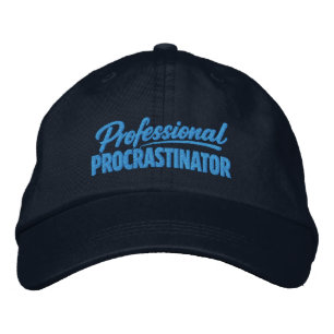 Professioneel Uitsteller Grappige Humor Geborduurde Pet