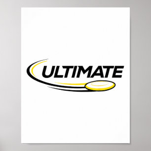 Professioneel Ultimate Frisbee Disc Golf Speler Poster