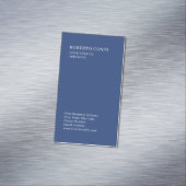 Professioneel Uniek Eenvoudig Minimalistisch Blauw Magnetisch Visitekaartje (Voorbeeld)