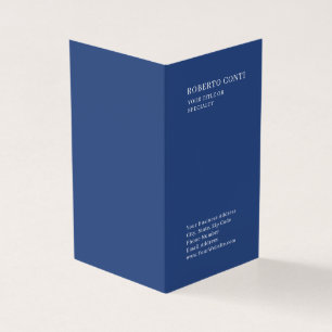 Professioneel Uniek Eenvoudig Minimalistisch Blauw Visitekaartje