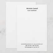Professioneel Uniek Klassiek Eenvoudig Briefpapier (Voorkant / Achterkant)