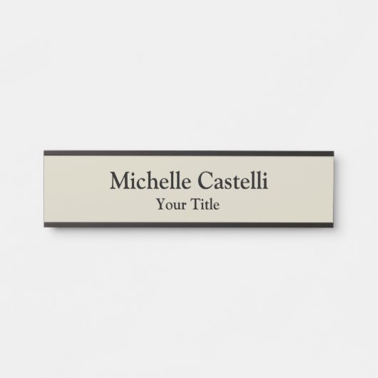 Professioneel Uniek Klassiek Eenvoudig Grijs Zwart Deurbordje (Voorkant)