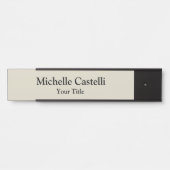 Professioneel Uniek Klassiek Eenvoudig Grijs Zwart Deurbordje (Voorkant)