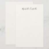 Professioneel Uniek Klassiek Eenvoudig Handschrift Briefpapier (Voorkant / Achterkant)