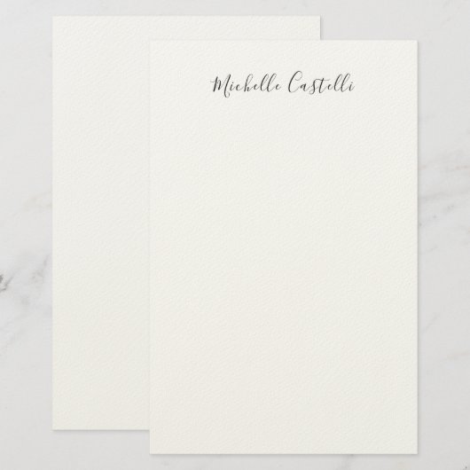 Professioneel Uniek Klassiek Eenvoudig Handschrift Briefpapier (Voorkant / Achterkant)