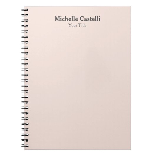 Professioneel Uniek Klassiek Eenvoudig Notitieboek (Voorkant)