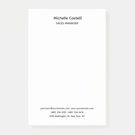 Professioneel Uniek Klassiek Eenvoudig Post-it® Notes (Voorkant)