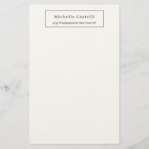 Professioneel Uniek Klassiek Eenvoudig Zwart & Wit Briefpapier