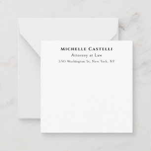 Professioneel Uniek Klassiek Eenvoudig Zwart & Wit Notitiekaartje