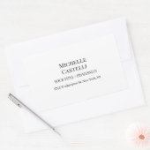 Professioneel Uniek Klassiek Eenvoudig Zwart & Wit Rechthoekige Sticker (Envelop)