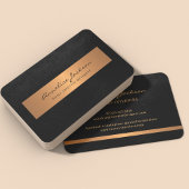 Professioneel uniek zwart goud moderne elegant visitekaartje