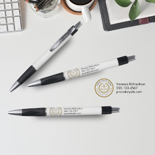 Professioneel Uw Bedrijf Logo Notaris Openbaar Pen