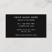 Professioneel Uw Eigen Ontwerp Zwart Visitekaartje (Achterkant)